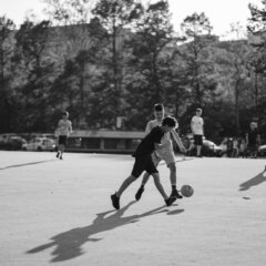 soccer kids black and white