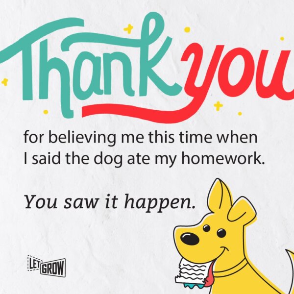 Thank You Note Dog