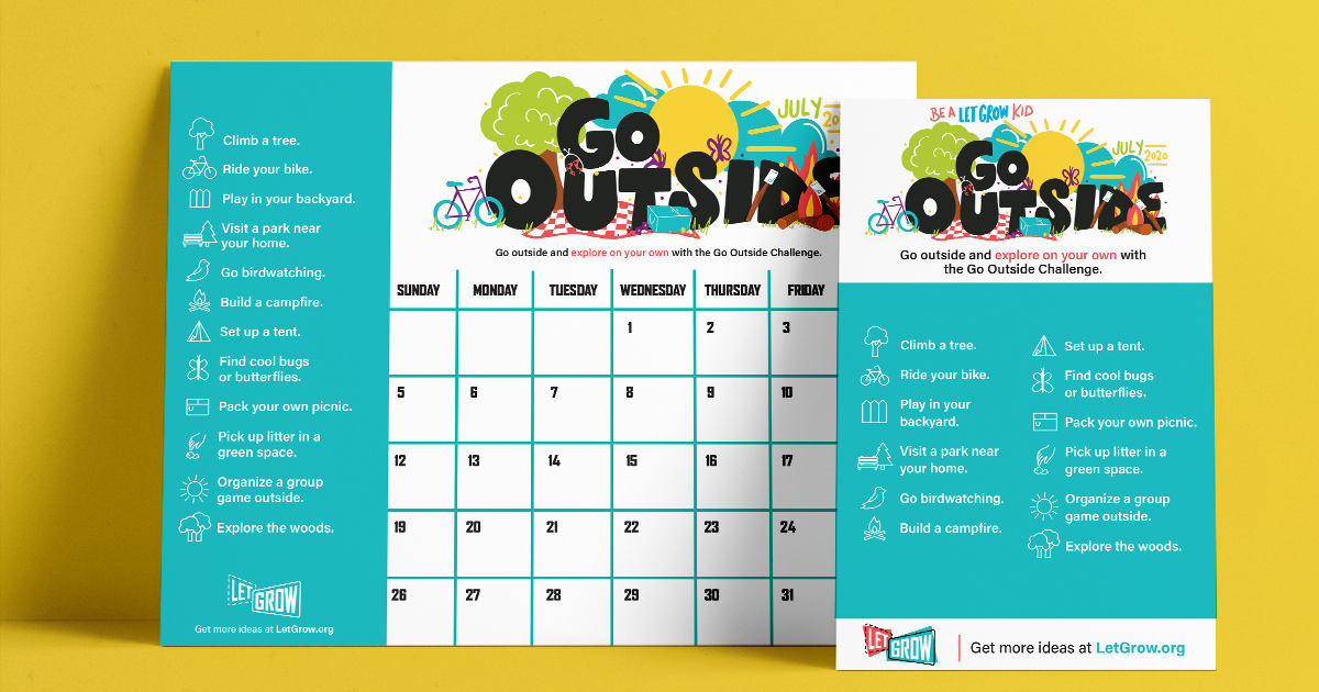 Get Outside This Month with Inspiration from Our Free July Calendar