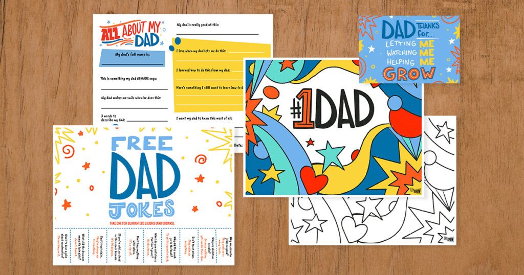 Father's Day Special: Free Printable Card, "All About Dad" Fact Sheet ...
