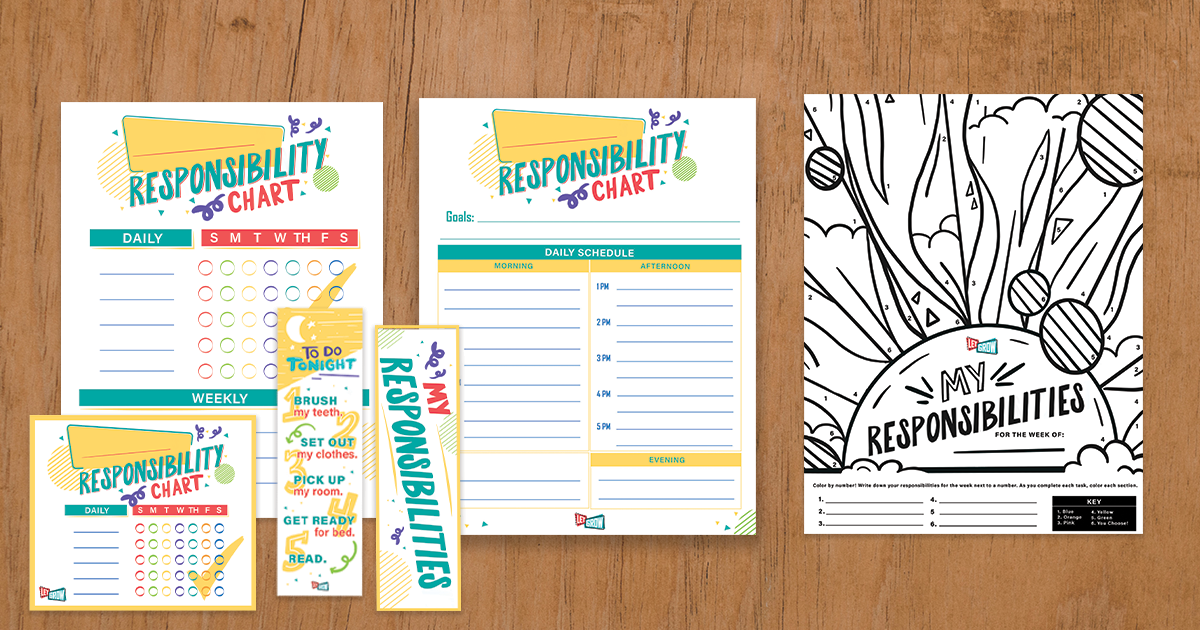 FREE Chore Chart Printables with Poster, Bookmark, and More