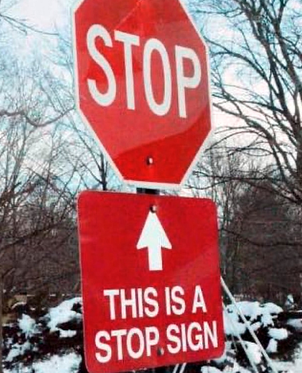 Funny Signs Stop Sign