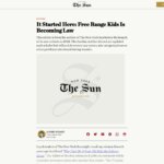 "It Started Here!" New York Sun on the origins of the Free-Range Kids Movement and Laws