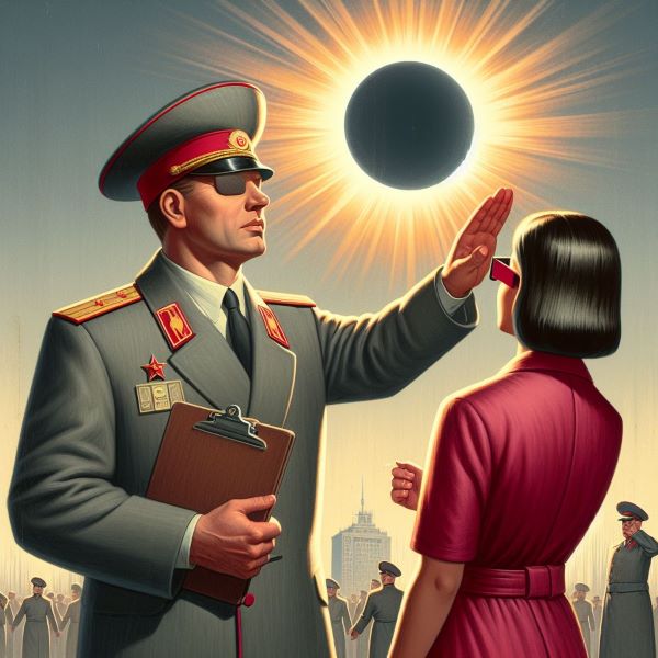 Solar Eclipse Teen Girl Soviet Dalle